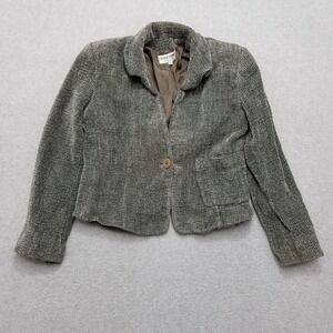 Giorgio Armani Blazer Womens 6 Beige Button Casual Made In Italy 40